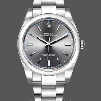 Replica Rolex Oyster Perpetual-114300 0001 da uomo, 39 mm, grigio