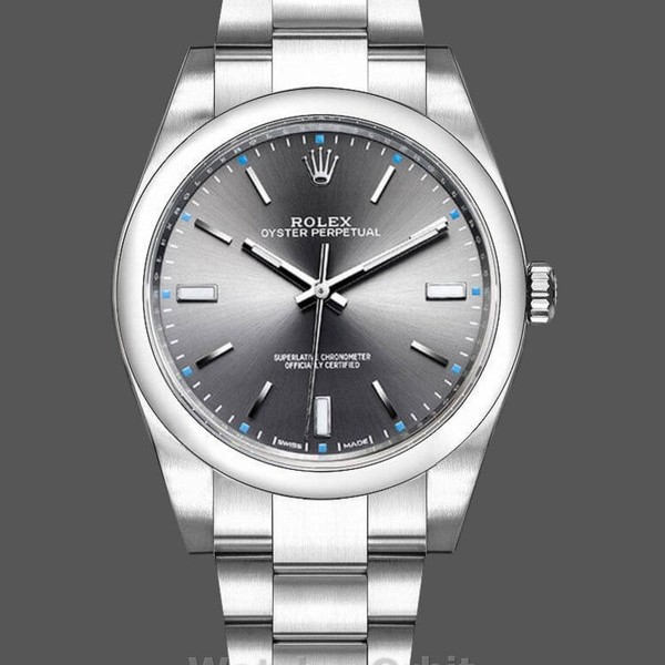 Replica Rolex Oyster Perpetual-114300 0001 da uomo, 39 mm, grigio