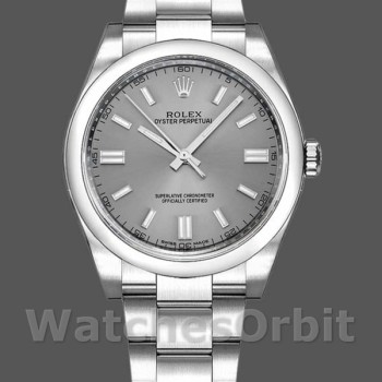 Replica Rolex Oyster Perpetual 36 mm Unisex-116000-Rhodium Quadrante grigio Unisex-116000-Rhodium Quadrante grigio