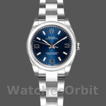 Replica Rolex Oyster Perpetual 26 mm Donna-176200-Calrante blu-Ghiera azzurra Blu