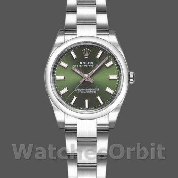 Replica Rolex Oyster Perpetual 26 mm Donna-176200-Calrante verde oliva-Bracciale Oyster Verde