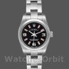 Replica Rolex Oyster Perpetual 26mm Donna-176200-Acciaio inossidabile-Comparatore nero Nero Donna