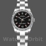 Replica Rolex Oyster Perpetual 26 mm Donna-176234-Contatore nero-Ghiera scanalata Nero