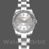 Replica Rolex Oyster Perpetual 26 mm Donna-176234-Dal quadrante argento-Blue Baton Argento
