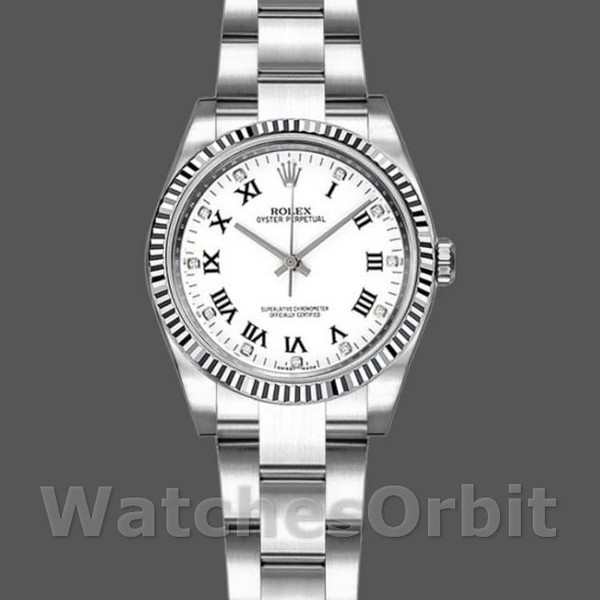 Replica Rolex Oyster Perpetual 26 mm Donna-176234-Bianco Quadrante Romano Bianco