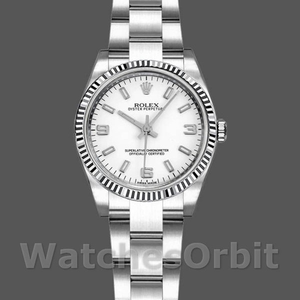 Replica Rolex Oyster Perpetual 26 mm Donna-176234-Bianco Quadrante Romano Bianco