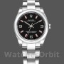 Replica Rolex Oyster Perpetual 31 mm Donna-177200-Dal quadrante nero-Batone rosa nero