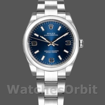 Replica Rolex Oyster Perpetual 31 mm Donna-177200-Calrante blu-Ghiera azzurra Blu