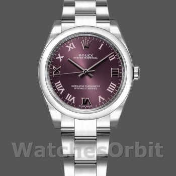 Replica Rolex Oyster Perpetual 31 mm Donna-177200-Grape Red Quadrante rosso Grape Red