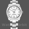 Replica Rolex Oyster Perpetual 31 mm Donna-177200-Comparatore arabo bianco-Bracciale Oyster Bianco