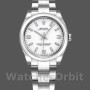 Replica Rolex Oyster Perpetual 31 mm Donna-177200-Comparatore arabo bianco-Bracciale Oyster Bianco