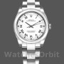 Replica Rolex Oyster Perpetual 31 mm Donna-177200-Comparatore romano bianco-Bracciale Oyster Bianco