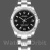 Replica Rolex Oyster Perpetual-177210 da donna, 31 mm, acciaio inossidabile, quadrante nero, Lady Black