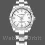 Replica Rolex Oyster Perpetual 31 mm Donna-177210-Acciaio inossidabile-Dal quadrante bianco Bianco