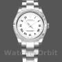 Replica Rolex Oyster Perpetual 31 mm Donna-177210-Acciaio inossidabile-Comparatore romano bianco Bianco