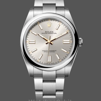 Replica Rolex Oyster Perpetual 41-M124300, Acciaio, Quadrante Argento, Uomo Quadrante Argento