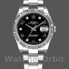 Replica Rolex Oyster Perpetual Date 34 mm Unisex-115234-Dal quadrante nero Diamante nero Unisex-115234-Dal quadrante nero Diamante nero