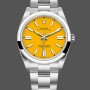 Replica Rolex Oyster Perpetual-124300, Oystersteel, Quadrante giallo Uomo Quadrante giallo