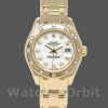 Replica Rolex Pearlmaster 29 mm Donna-80318-Oro giallo-Comparatore bianco Lusso