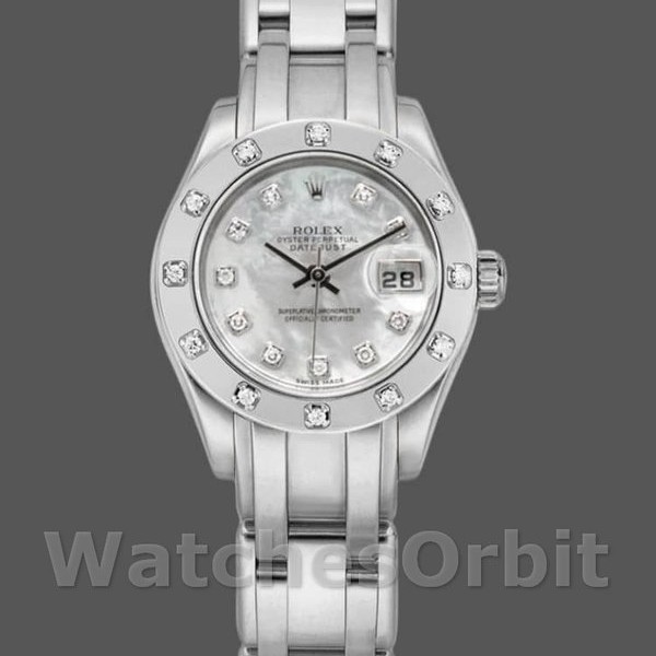Replica Rolex Pearlmaster 29 mm Donna-80319-MOP Quadrante di Diamanti Lusso