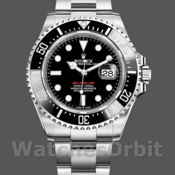 Replica Rolex Sea-Dweller 43 mm Uomo-126600-Acciaio inossidabile-Comparatore nero Nero