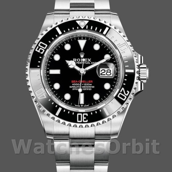 Replica Rolex Sea-Dweller 43 mm Uomo-126600-Acciaio inossidabile-Comparatore nero Nero