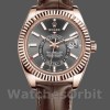 Replica Rolex Sky-Dweller 42 mm Uomo-326135-Dal quadrante rodio scuro Rodio scuro