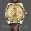 Replica Rolex Sky-Dweller 42 mm Uomo-326138-Comparatore champagne-Oro giallo Champagne<br />