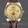 Replica Rolex Sky-Dweller 42 mm Uomo-326138-Comparatore champagne-Oro giallo Champagne<br />