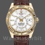 Replica Rolex Sky-Dweller 42 mm Uomo-326138-Comparatore bianco-Oro giallo Bianco