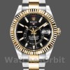 Replica Rolex Sky-Dweller 42 mm Uomo-326933-Calendario nero-Acciaio inossidabile Lusso