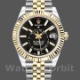 Replica Rolex Sky-Dweller 42 mm Uomo-326933-Acciaio inossidabile e oro giallo-Calendario nero Nero<br />