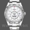 Replica Rolex Sky-Dweller 42 mm Uomo-326934-Acciaio inossidabile-Comparatore bianco Bianco