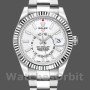 Replica Rolex Sky-Dweller 42 mm Uomo-326934-Acciaio inossidabile-Comparatore bianco Bianco