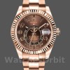 Replica Rolex Sky-Dweller 42 mm Uomo-326935-Oro scuro-Calendario arabo cioccolato<br />