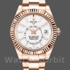 Replica Rolex Sky-Dweller 42mm Uomo-326935-Dal quadrante oro rosa-bianco Bianco