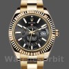 Replica Rolex Sky-Dweller 42 mm Uomo-326938-Oro giallo-Comparatore nero Nero