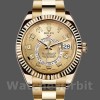 Replica Rolex Sky-Dweller 42 mm Uomo-326938-Oro giallo-Champagne Quadrante arabo Champagne<br />