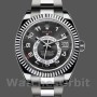 Replica Rolex Sky-Dweller 42 mm Uomo-326939-Ghiera scanalata-Comparatore nero Nero<br />