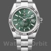 Replica Rolex Sky-Dweller 42 mm Uomo-336934-Ghiera scanalata-Comparatore verde Verde