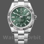Replica Rolex Sky-Dweller 42 mm Uomo-336934-Ghiera scanalata-Comparatore verde Verde