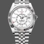 Replica Rolex Sky Dweller 42mm Quadrante Bianco Lunetta Scanalata M336934 0004 Uomo Quadrante Bianco