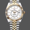 Replica Rolex Day Date 36-m128396TBR 0016, Platino, Turchese, Quadrante romano con diamanti incastonati, Lunetta di diamanti, Blu