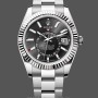 Replica Rolex Sky Dweller 42mm Bianco Rolesor Quadrante Nero Uomo M336934 0007 Quadrante Nero Uomo