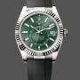 Replica Rolex Sky Dweller 42 mm Quadrante nero Cinturino in gomma M336239 0002 Uomo Quadrante verde