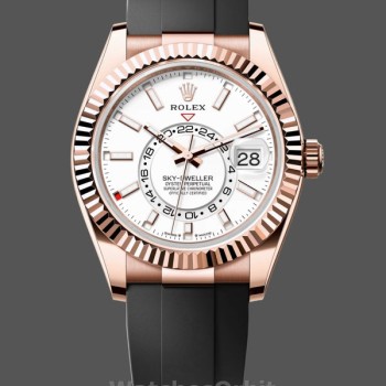 Replica Rolex Sky-Dweller-m336235 0003 da uomo, 42 mm, oro rosa