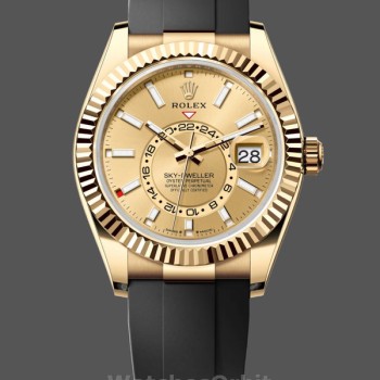 Replica Rolex Sky-Dweller-m336238 0001 da uomo, 42 mm, oro giallo