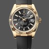 Replica Rolex Sky-Dweller-m336238 0002, 42 mm, oro giallo, quadrante nero, Uomo Nero