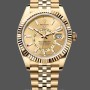 Replica Rolex Sky-Dweller 42mm Uomo-m336938-0004-Dal quadrante oro giallo-champagne Champagne
