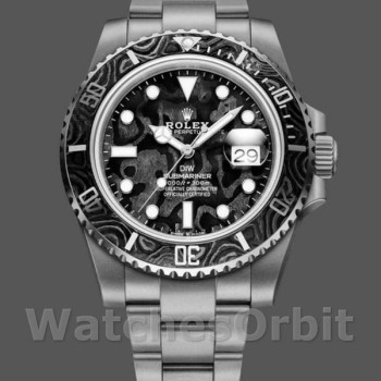 Replica Rolex Submariner personalizzato da uomo in fibra di carbonio, edizione personalizzata, nero